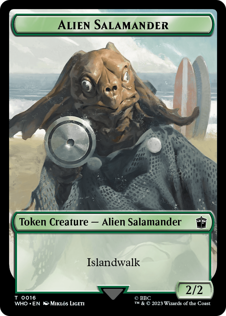 Alien // Alien Salamander Double-Sided Token [Doctor Who Tokens] - Trinity Hobby
