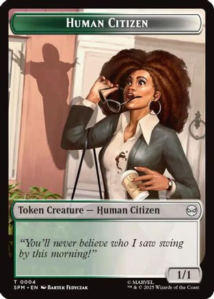 Human Citizen // Treasure Double-Sided Token  (SPM-4 // 7) - [Marvel's Spider-Man] - Trinity Hobby