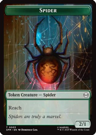 Spider // Treasure Double-Sided Token  [Foil]  (SPM-3 // 7) - [Marvel's Spider-Man] - Trinity Hobby
