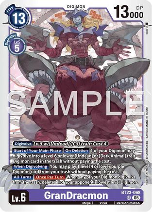GranDracmon (BT23-068) - [Hackers' Slumber] Foil - Trinity Hobby