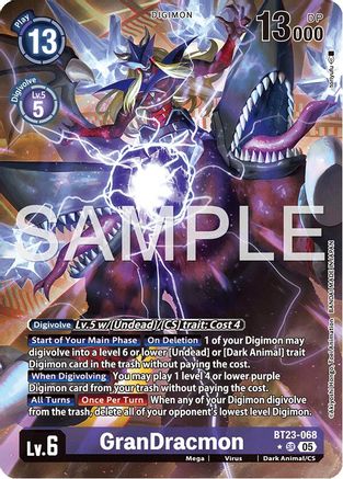 GranDracmon (Alternate Art) (BT23-068) - [Hackers' Slumber] Foil - Trinity Hobby