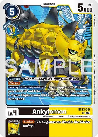 Ankylomon (BT23-050) - [Hackers' Slumber] - Trinity Hobby