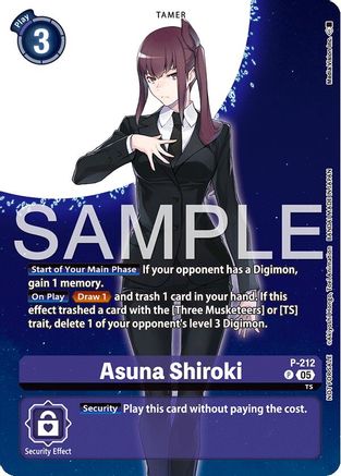 Asuna Shiroki (Hacker's Slumber Box Promotion Pack) (P-212) - [Digimon Promotion Cards] Foil - Trinity Hobby