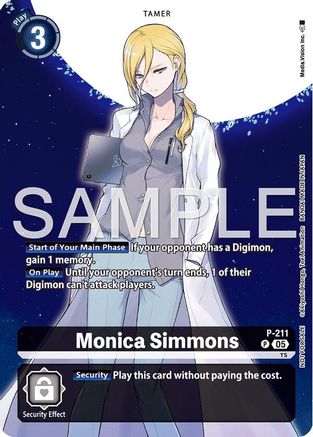 Monica Simmons (Hacker's Slumber Box Promotion Pack) (P-211) - [Digimon Promotion Cards] Foil - Trinity Hobby