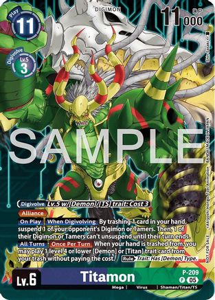 Titamon (Hacker's Slumber Box Promotion Pack) (P-209) - [Digimon Promotion Cards] Foil - Trinity Hobby