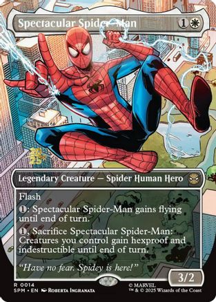 Spectacular Spider-Man (Borderless)  [Foil]  (PRE-014) - [Prerelease Cards] - Trinity Hobby