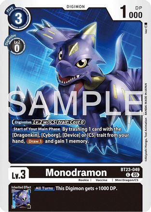 Monodramon (BT23-049) - [Hackers' Slumber] - Trinity Hobby