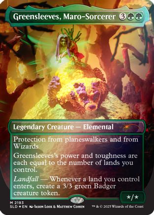 Greensleeves, Maro-Sorcerer (Rainbow Foil)  [Foil]  (SLD-2193) - [Secret Lair Drop Series] - Trinity Hobby