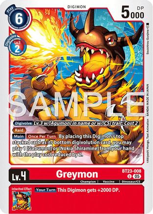 Greymon (BT23-008) - [Hackers' Slumber] - Trinity Hobby