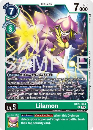 Lilamon (BT23-044) - [Hackers' Slumber] - Trinity Hobby