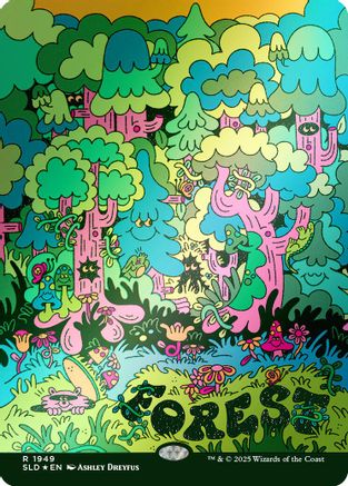 Forest (1949) (Rainbow Foil)  [Foil]  (SLD-1949) - [Secret Lair Drop Series] - Trinity Hobby
