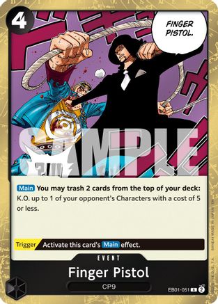 Finger Pistol (Reprint) (EB01-051) - [Premium Booster -The Best- Vol. 2] Foil - Trinity Hobby