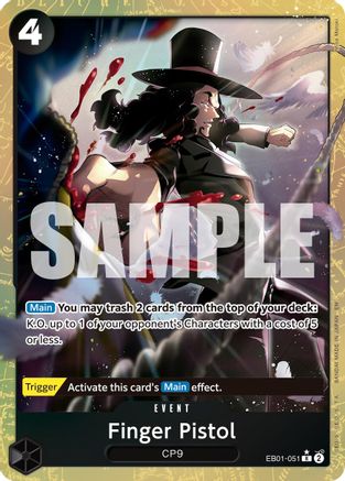 Finger Pistol (Alternate Art) (EB01-051) - [Premium Booster -The Best- Vol. 2] Foil - Trinity Hobby