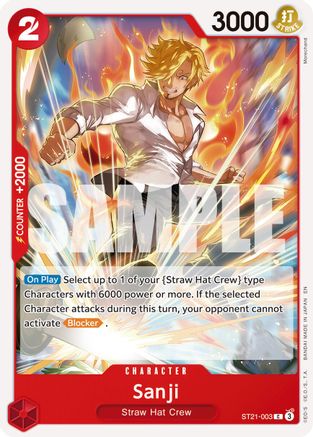 Sanji - ST21-003 (Reprint) (ST21-003) - [Premium Booster -The Best- Vol. 2] - Trinity Hobby