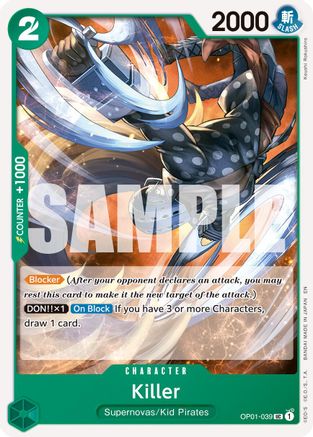 Killer (Reprint) (OP01-039) - [Premium Booster -The Best- Vol. 2] - Trinity Hobby