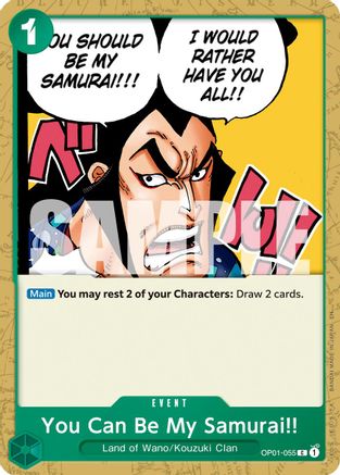 You Can Be My Samurai!! (Reprint) (OP01-055) - [Premium Booster -The Best- Vol. 2] - Trinity Hobby