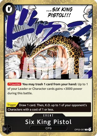 Six King Pistol (Reprint) (OP03-097) - [Premium Booster -The Best- Vol. 2] Foil - Trinity Hobby