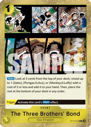 The Three Brothers' Bond (Pirate Foil) (ST13-019) - [Premium Booster -The Best- Vol. 2] Foil - Trinity Hobby