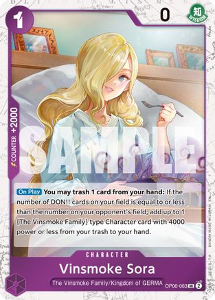 Vinsmoke Sora (Pirate Foil) (OP06-063) - [Premium Booster -The Best- Vol. 2] Foil - Trinity Hobby