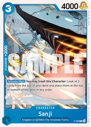 Sanji - P-068 (Reprint) (P-068) - [Premium Booster -The Best- Vol. 2] - Trinity Hobby