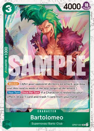 Bartolomeo (Pirate Foil) (OP07-031) - [Premium Booster -The Best- Vol. 2] Foil