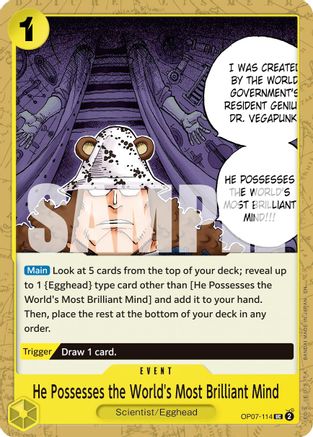 He Possesses the World's Most Brilliant Mind (Reprint) (OP07-114) - [Premium Booster -The Best- Vol. 2] - Trinity Hobby