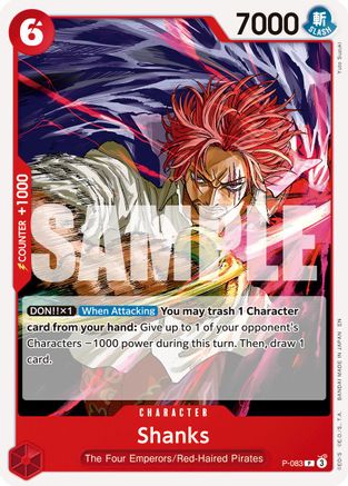 Shanks - P-083 (Reprint) (P-083) - [Premium Booster -The Best- Vol. 2] - Trinity Hobby