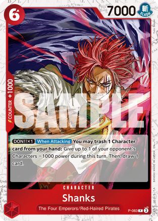 Shanks - P-083 (Pirate Foil) (P-083) - [Premium Booster -The Best- Vol. 2] Foil - Trinity Hobby