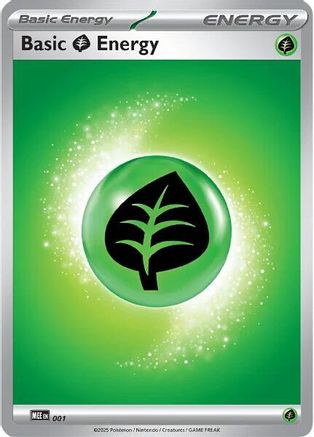 Basic Grass Energy - (001) Reverse Holofoil [MEE Mega Evolution Energies] - Trinity Hobby