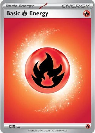 Basic Fire Energy - (002) Reverse Holofoil [MEE Mega Evolution Energies] - Trinity Hobby