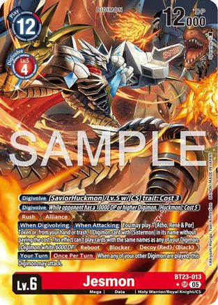 Jesmon (Alternate Art) (BT23-013) - [Hackers' Slumber] Foil - Trinity Hobby