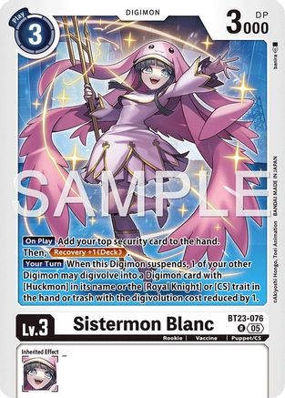Sistermon Blanc (BT23-076) - [Hackers' Slumber] Foil - Trinity Hobby