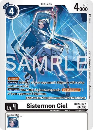Sistermon Ciel (BT23-077) - [Hackers' Slumber] Foil - Trinity Hobby