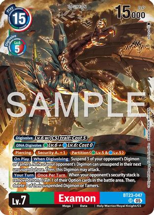 Examon (BT23-047SR) - [Hackers' Slumber] Foil - Trinity Hobby