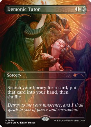 Demonic Tutor (Rainbow Foil)  [Foil]  (SLD-1856) - [Secret Lair Drop Series] - Trinity Hobby