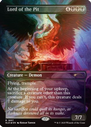 Lord of the Pit (Rainbow Foil)  [Foil]  (SLD-1857) - [Secret Lair Drop Series] - Trinity Hobby