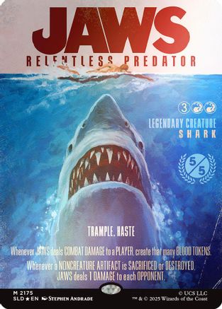 Jaws, Relentless Predator (Rainbow Foil)  [Foil]  (SLD-2175) - [Secret Lair Drop Series] - Trinity Hobby
