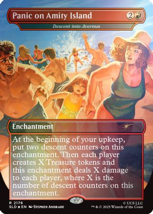 Panic on Amity Island - Descent into Avernus (Rainbow Foil)  [Foil]  (SLD-2176) - [Secret Lair Drop Series] - Trinity Hobby