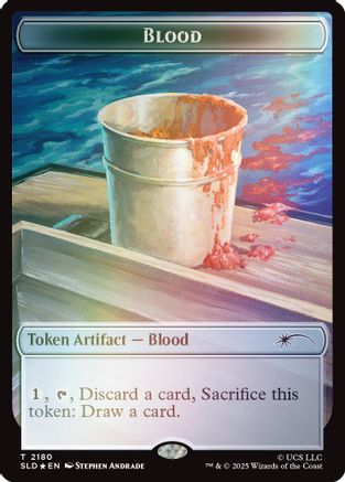 Blood Token (Rainbow Foil)  [Foil]  (SLD-2180) - [Secret Lair Drop Series] - Trinity Hobby