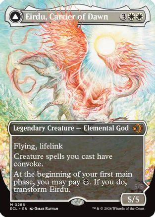 Eirdu, Carrier of Dawn (Borderless)  [Foil]  (ECL-286) - [Lorwyn Eclipsed] - Trinity Hobby