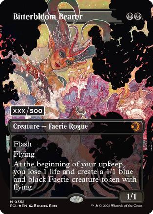 Bitterbloom Bearer (Borderless) (Serial Numbered)  [Foil]  (ECL-352) - [Lorwyn Eclipsed] - Trinity Hobby