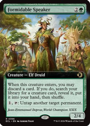 Formidable Speaker (Extended Art)  [Foil]  (ECL-366) - [Lorwyn Eclipsed] - Trinity Hobby