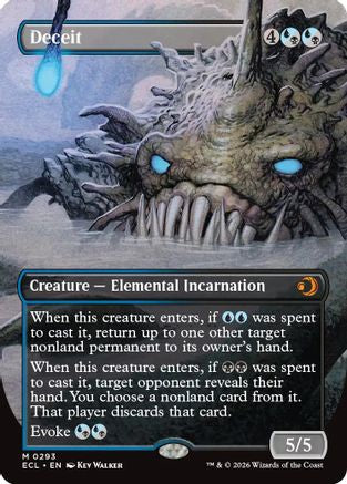 Deceit (Borderless)  [Foil]  (ECL-293) - [Lorwyn Eclipsed] - Trinity Hobby