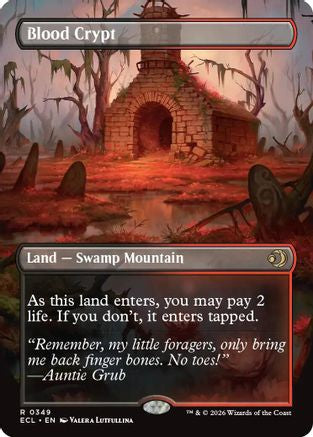 Blood Crypt (Borderless)  [Foil]  (ECL-349) - [Lorwyn Eclipsed] - Trinity Hobby