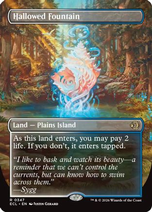 Hallowed Fountain (Borderless)  (ECL-347) - [Lorwyn Eclipsed] - Trinity Hobby