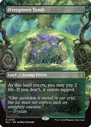 Overgrown Tomb (Borderless)  [Foil]  (ECL-350) - [Lorwyn Eclipsed] - Trinity Hobby