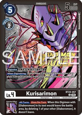 Kurisarimon (Judge Pack 2025 Wave 2) (BT22-057) - [Cyber Eden] Foil - Trinity Hobby