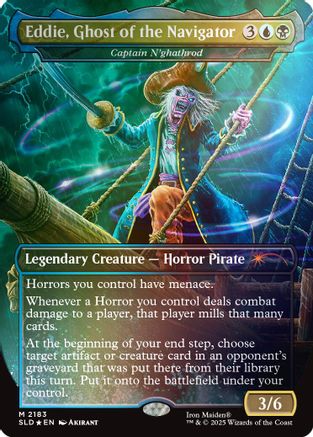 Eddie, Ghost of the Navigator - Captain N'ghathrod (Rainbow Foil)  [Foil]  (SLD-2183) - [Secret Lair Drop Series] - Trinity Hobby