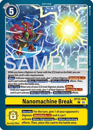 Nanomachine Break (BT23-094) - [Hackers' Slumber] - Trinity Hobby