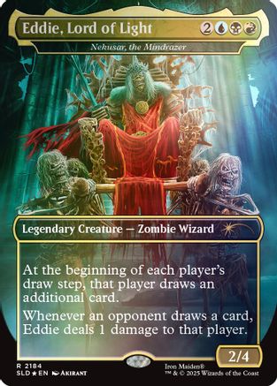 Eddie, Lord of Light - Nekusar, the Mindrazer (Rainbow Foil)  [Foil]  (SLD-2184) - [Secret Lair Drop Series] - Trinity Hobby